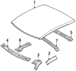 7311235F30 - Body: Roof Panel for Nissan: 240SX Image