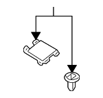 51717055847 - Body: Rocker Molding Clip for BMW: Z4 Image