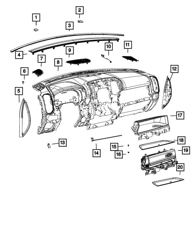 6RP70RN8AB - Interior Trim: Cowl Top Cap for Mopar Image image