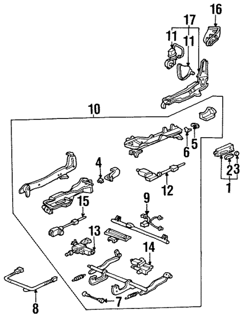 Tracks & Components for 1996 Honda Accord #0