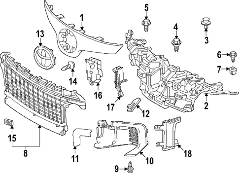 Grille & Components for 2025 Toyota GR Corolla #0
