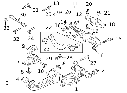 Rear Suspension for 2017 Audi A3 Sportback e-tron #1