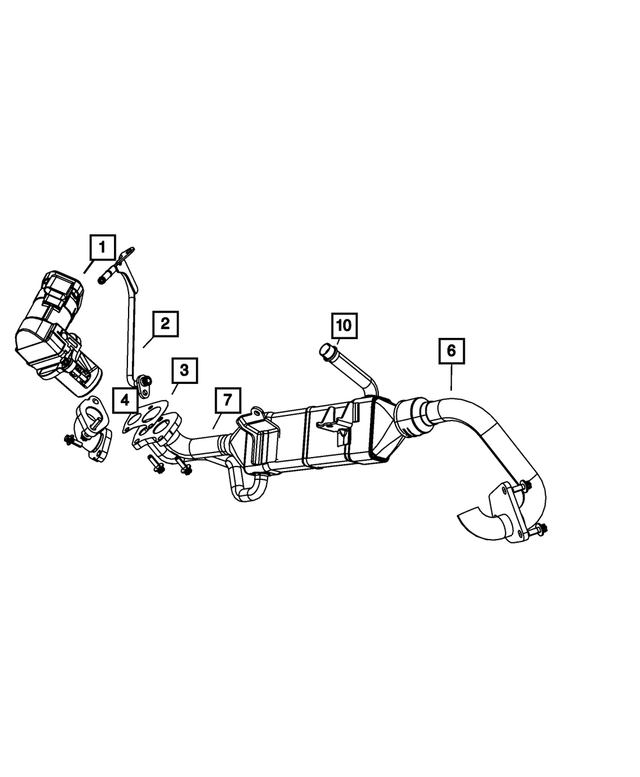 68014156AA - Emission Controls: Coolant To Egr Valve Tube for Mopar Image