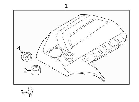 Engine Appearance Cover for 2015 BMW 740Li #1