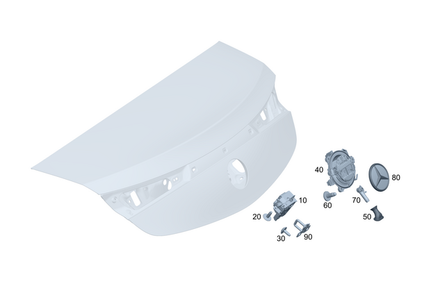 997502200 - Rear-End Door/Trunk Lid/Liftgate: Lock for Mercedes-Benz: CLE300, CLE450, CLE53 AMG Image image