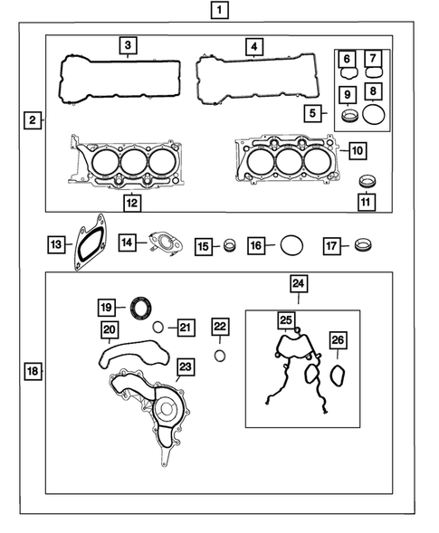 Engine Identification, Service Engines & Engine Service Kits for 2022 Jeep Grand Cherokee #0