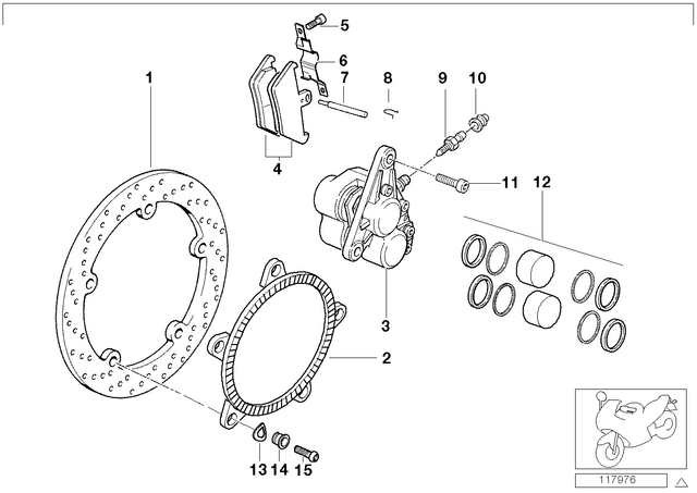 34527667325 - Brakes: Sensor Ring, Front, Integral Abs -  for BMW-Motorrad Image