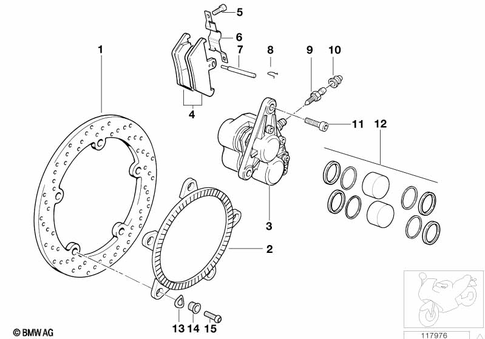Front Wheel Brake for 2003 BMW-Motorrad R 1200 C Montauk #0
