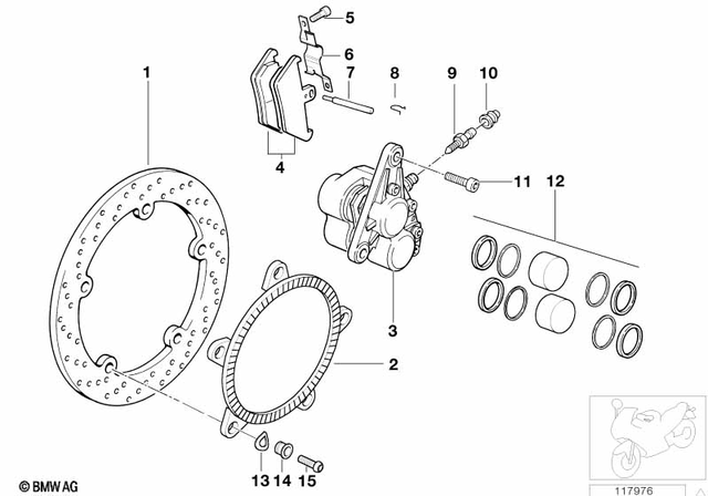 34527667325 - Brakes: Sensor Ring, Front, Integral Abs -  for BMW-Motorrad Image