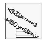 4341002280 - Front Drive Axle: Axle Assembly for Toyota: Corolla, Matrix Image