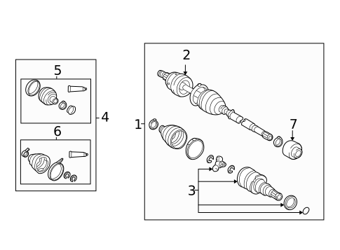 Drive Axles for 2006 Toyota Matrix #0