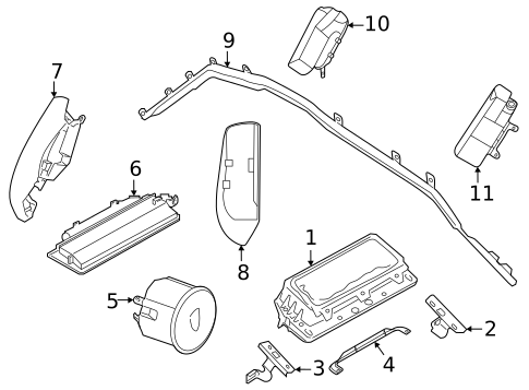 Air Bag System for 2023 Porsche Taycan #1
