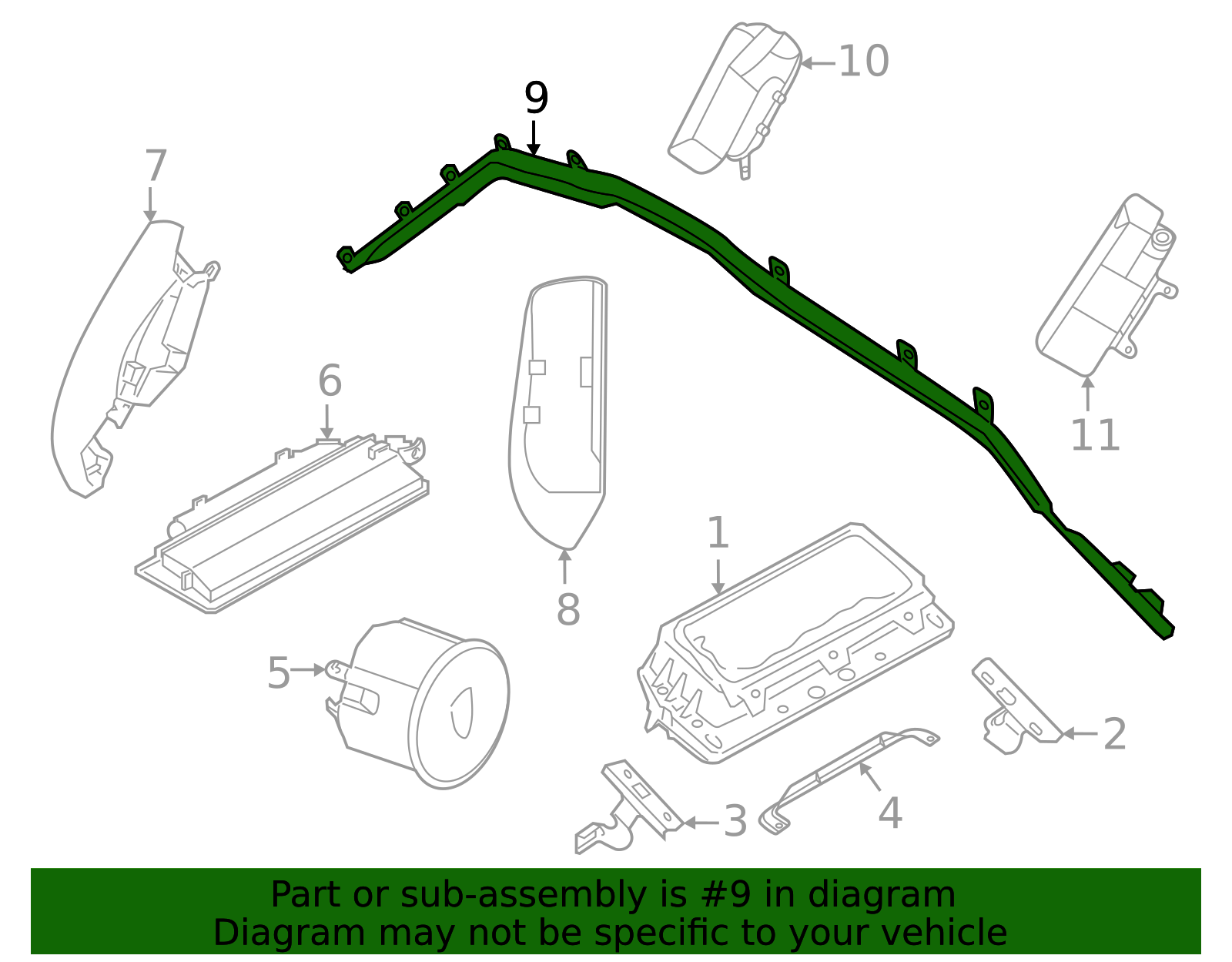 Inflator Curtain - Porsche (9J1-880-742-F)