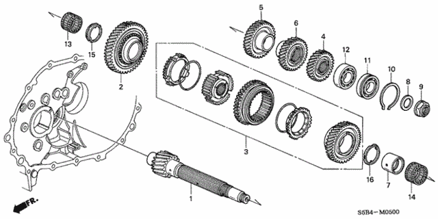 MT Countershaft for 2005 Honda Civic #0