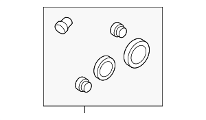D41204CA0A - : Disc Brake Caliper Seal Kit for Nissan: LEAF, Qashqai, Rogue, Rogue Sport Image