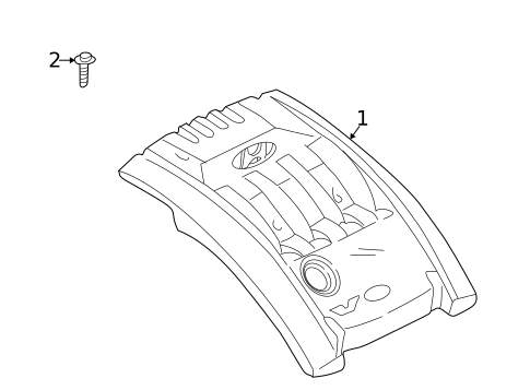 Engine Appearance Cover for 2005 Kia Amanti #0