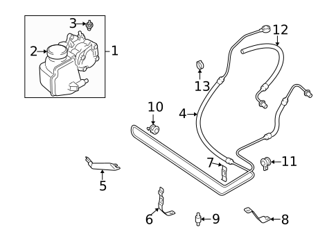 Pump & Hoses for 2007 Saab 9-3 #0