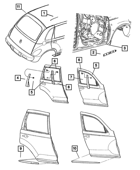 Moldings and Ornamentation for 2001 Chrysler PT Cruiser #0