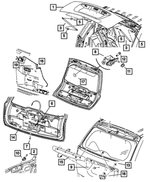 5115783AB - Doors, Door Mirrors and Related Parts: Key Cylinder To Actuator Link for Mopar Image