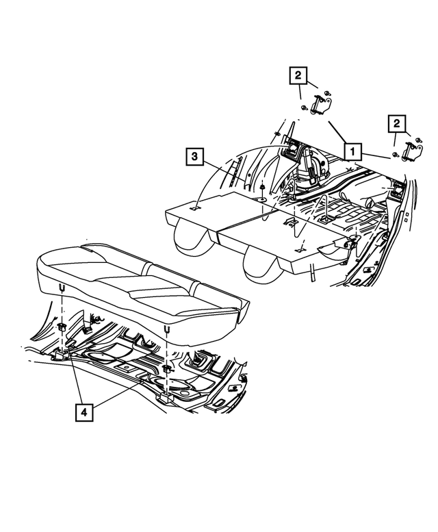 « 4519960AB – Interior Trim : Coussin De Siège/plancher Retenue pour Mopar Image »