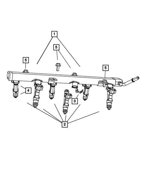 Fuel Rail and Injectors for 2008 Jeep Wrangler #0