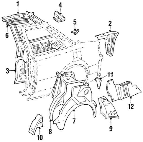 Inner Structure & Rails for 1988 Toyota Celica #3