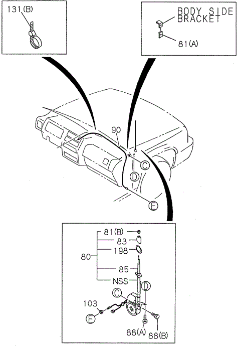 Antenna for 1996 Acura SLX #0