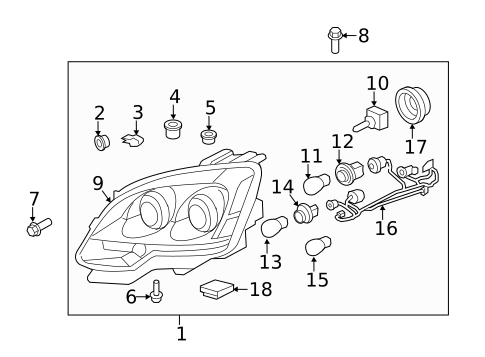 Bulbs - Chassis for 2008 GMC Acadia #3