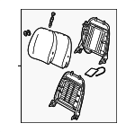 HAJ000820WQF - Body: Seat Back Assembly for Land Rover: Freelander Image