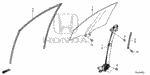 72235T2FA02 - Body/Air Conditioning: CHANNEL, R. FR. DOOR RUN for Honda Image