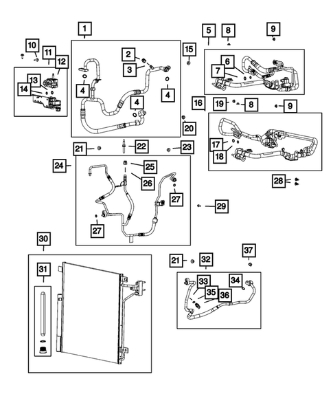 Air Conditioner and Heater Plumbing for 2024 Jeep Grand Cherokee #3