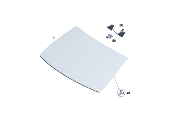 1676701003 - Windows: Windshield for Mercedes-Benz: GLE350, GLE450e, GLE580, GLS450, GLS580, GLS63 AMG Image image