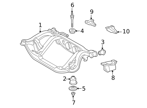 Suspension Mounting for 2008 Lexus RX400h #1