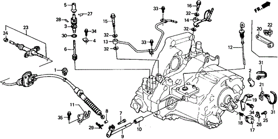 AT Control Wire for 1991 Honda Civic #0