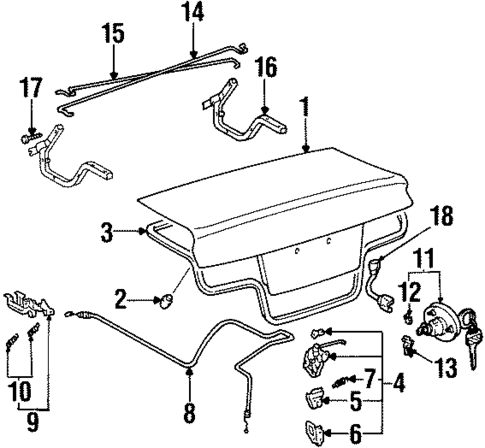 Lid & Components for 1996 Toyota Paseo #0
