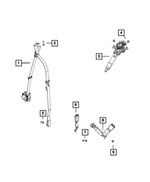 ZV73DX9AD - Restraints: 2nd Rear Outer Seat Belt, Left for Chrysler: Town &amp; Country | Dodge: Grand Caravan | Ram: C/V Image