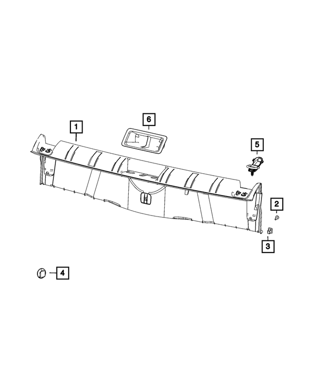 6NM38LXHAA - Interior Trim: Liftgate Scuff Plate for Mopar Image