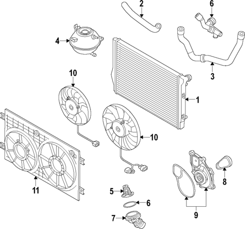 Water Pump for 2019 Volkswagen Tiguan #13