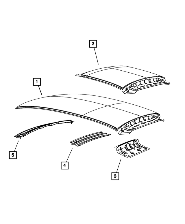 68071261AB - Body Sheet Metal Except Doors: Windshield Header for Mopar Image
