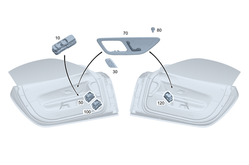 Switch in Front Door Trim for 2026 Mercedes-Benz SL63 AMG S E Performance #0
