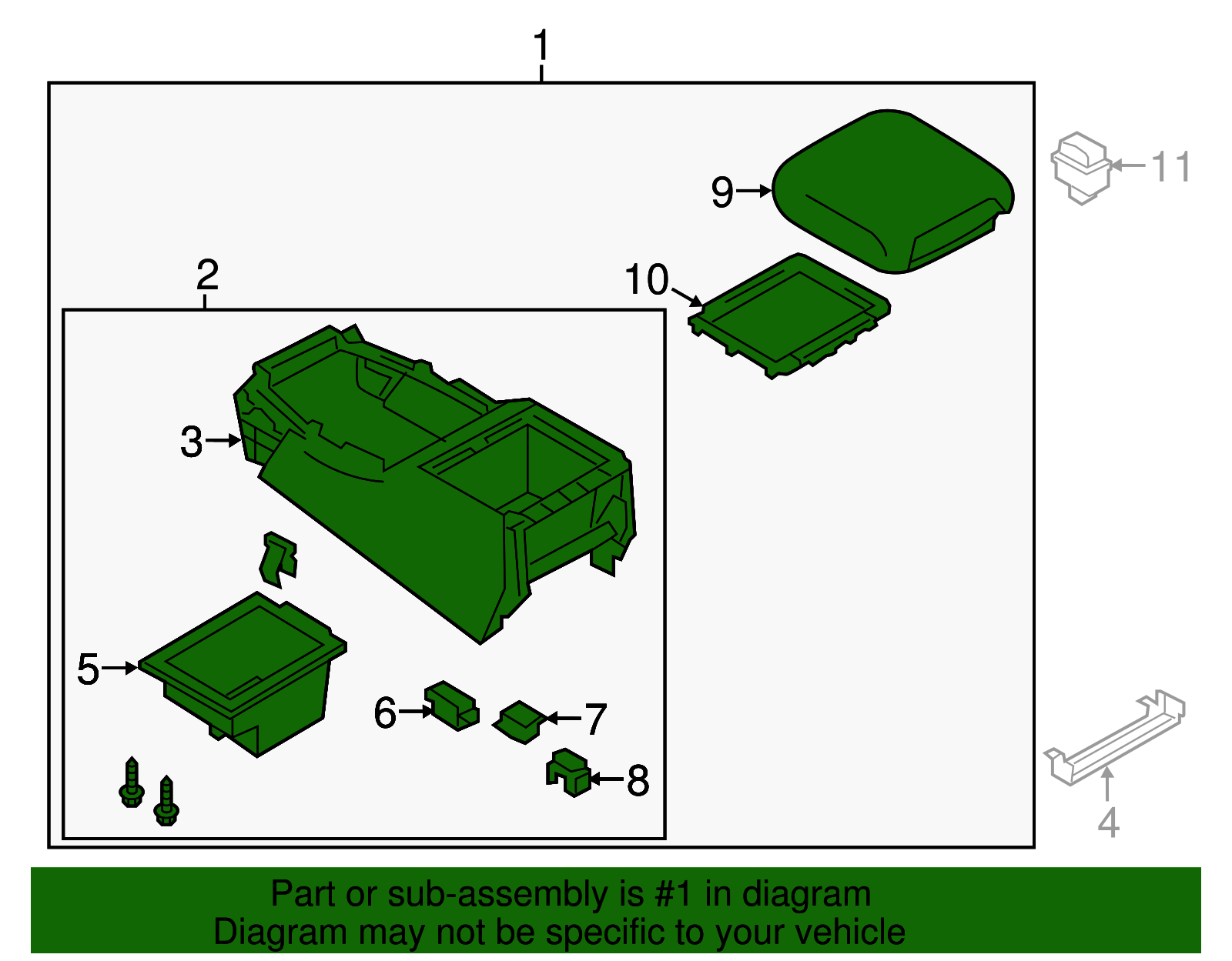 Console Assembly - Nissan (K6910-1A62A)
