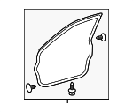 67861AC030 - Body: Door Weather-strip for Toyota Image image