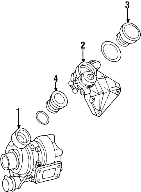 Turbocharger & Components for 1993 Mercedes-Benz 300 D #0