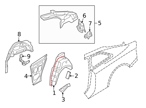 Inner Structure for 2013 Audi RS5 #0