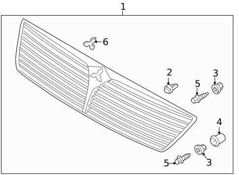 Grille & Components for 2002 Mitsubishi Lancer #0