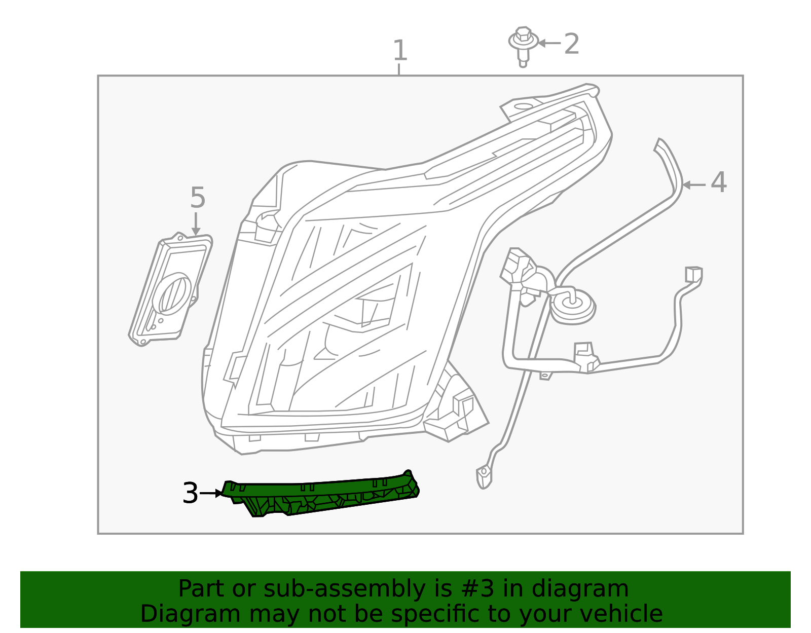 2015-2020 Cadillac Passenger Side Front Bumper Fascia Headlamp