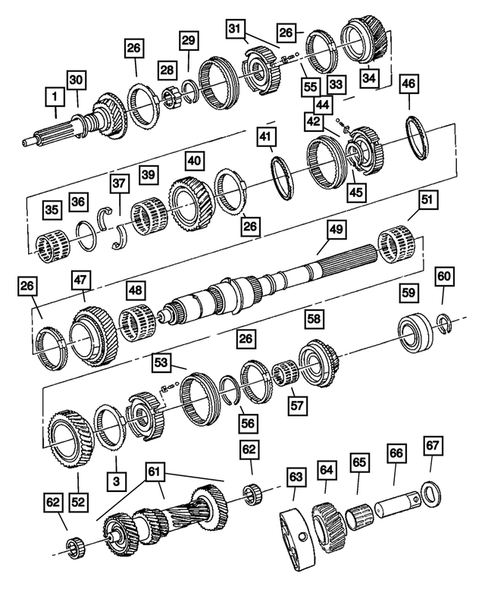 Gear Train for 2003 Jeep Wrangler #0