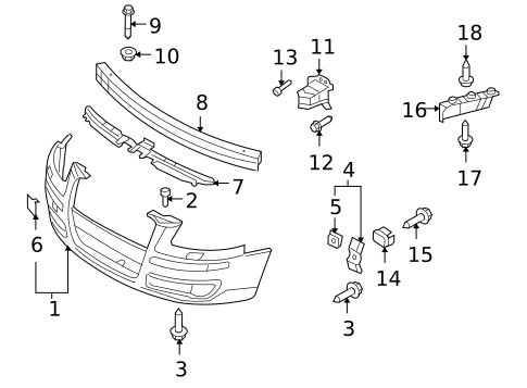Bumper & Components - Front for 2007 Audi A3 Quattro #0