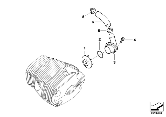 11117676708 - : Vent Hose - L=162 for BMW-Motorrad Image