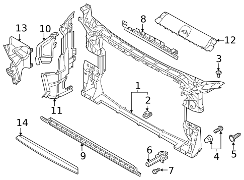 Radiator Support for 2022 Audi RS5 #0